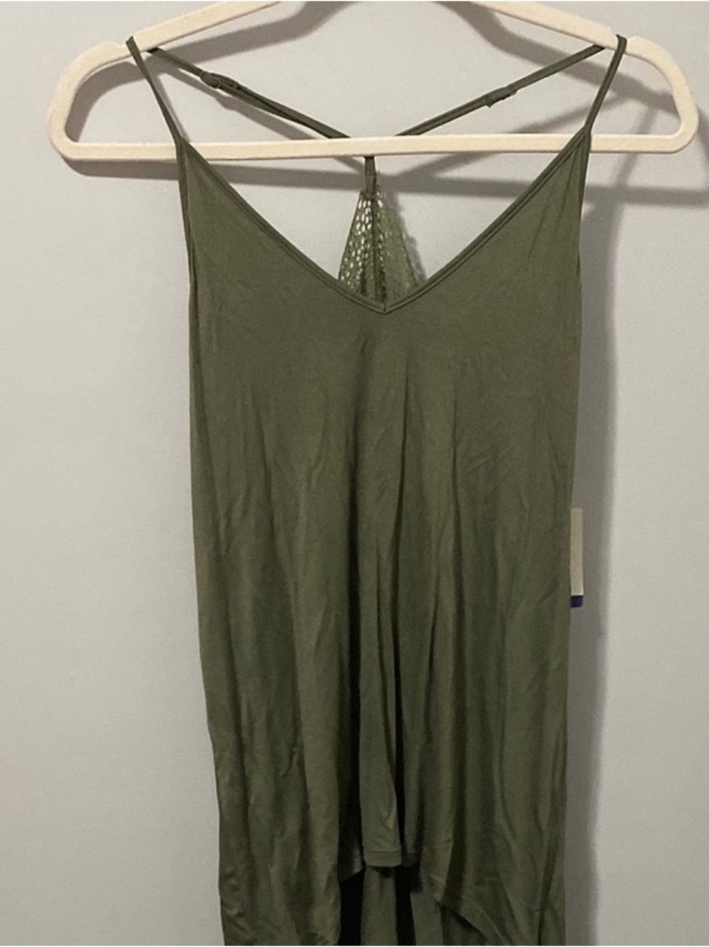Sleeveless Olive Green Jumpsuit with Lace Back